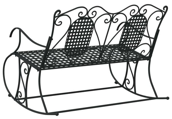 Kétszemélyes fekete acél hintapad 113 cm
