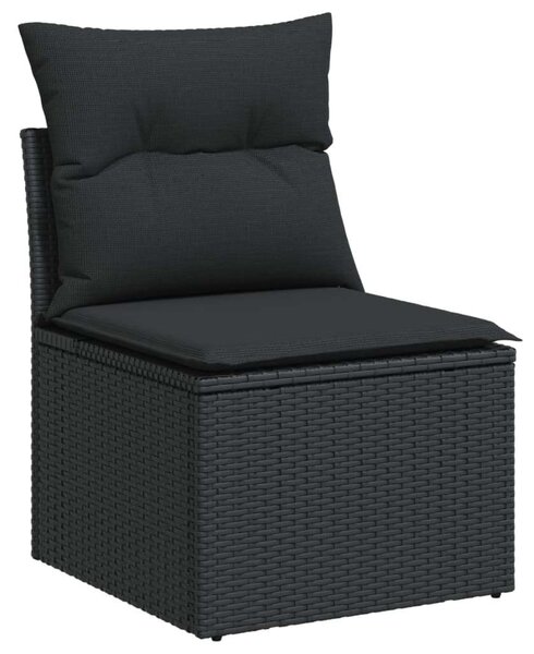 VidaXL Polyrattan Kerti Ülőgarnitúra - 7 részes - Fekete