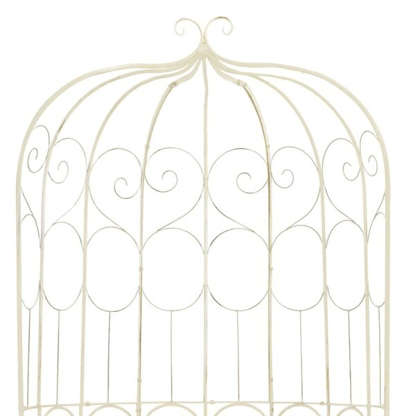 Fehér antik vas kerti pad 95 cm
