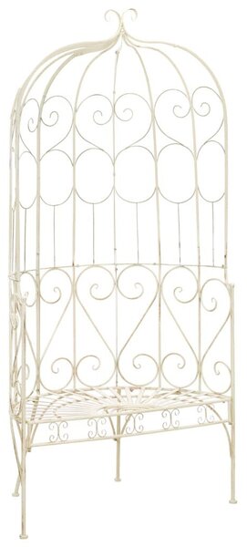 Fehér antik vas kerti pad 95 cm