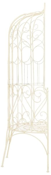 Fehér antik vas kerti pad 95 cm