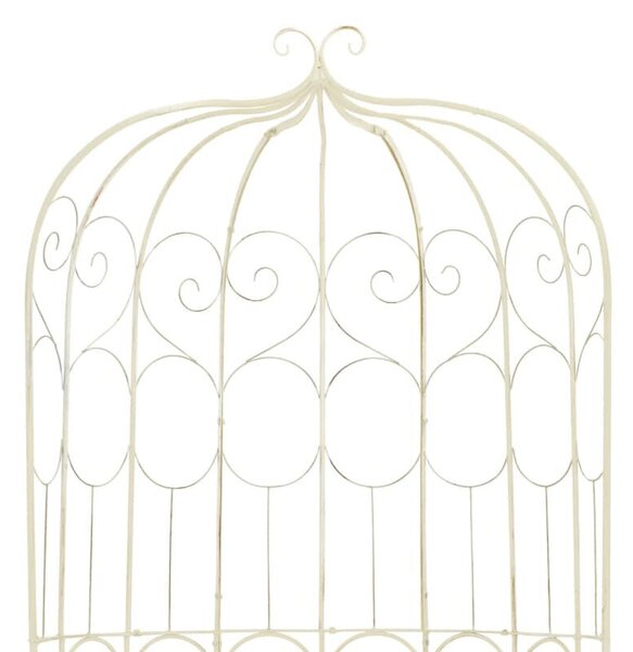 Fehér antik vas kerti pad 95 cm