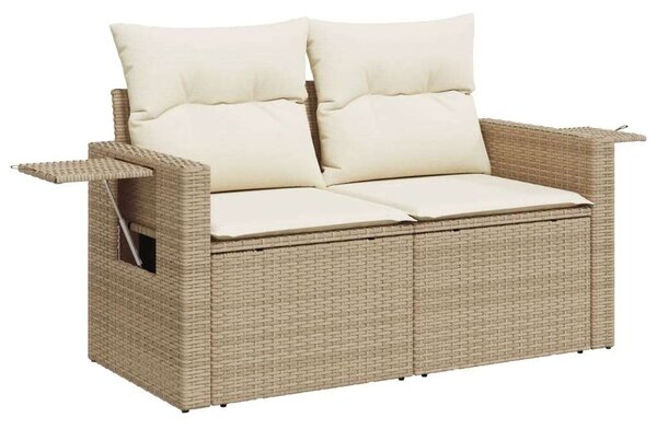 VidaXL 12 részes bézs polyrattan kerti ülőgarnitúra párnákkal