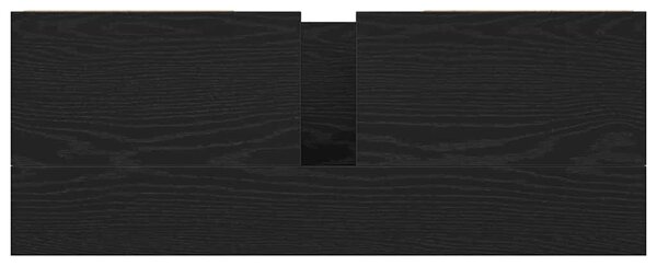 Fekete tölgy mosdószekrény fiókokkal 90x34,5x60 cm