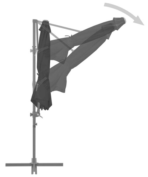 VidaXL Konzolos Napernyő - Fekete - 300 cm