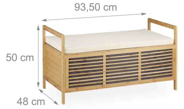 Bambusz ülőpad zsámoly tárolóhellyel 50x93,5x48 cm 10020302_59
