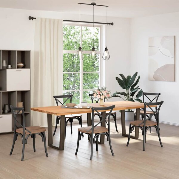 Dining Table Legs V-Shape 3 pcs natúr acél 70x(72-73,3)cm acél
