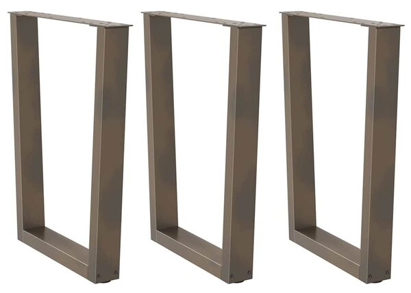 Dining Table Legs V-Shape 3 pcs natúr acél 70x(72-73,3)cm acél