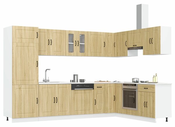 VidaXL Konyhaszekrény Kalmar 2 pcs Barna 80 x 46 x 81.5 cm Faanyag