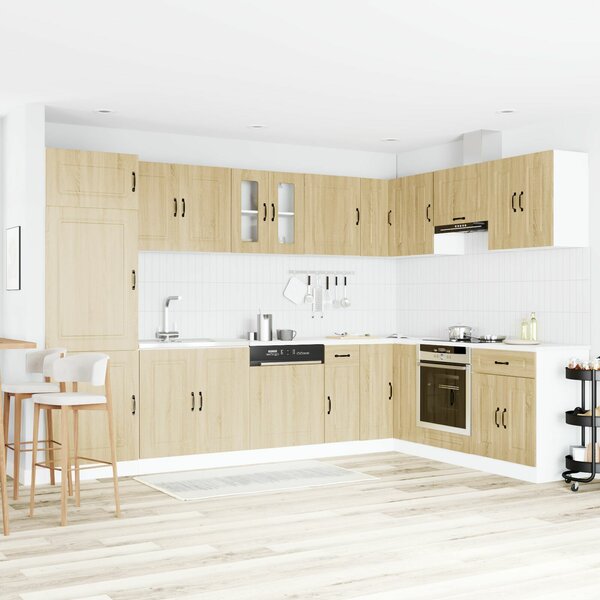 VidaXL Konyhaszekrény Kalmar 2 pcs Barna 80 x 46 x 81.5 cm Faanyag