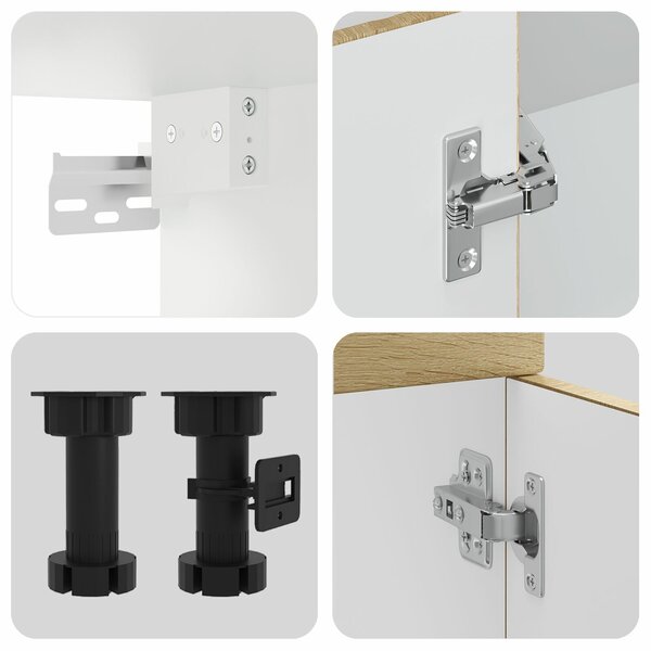 VidaXL Konyhaszekrény Kalmar 2 pcs Barna 80 x 46 x 81.5 cm Faanyag