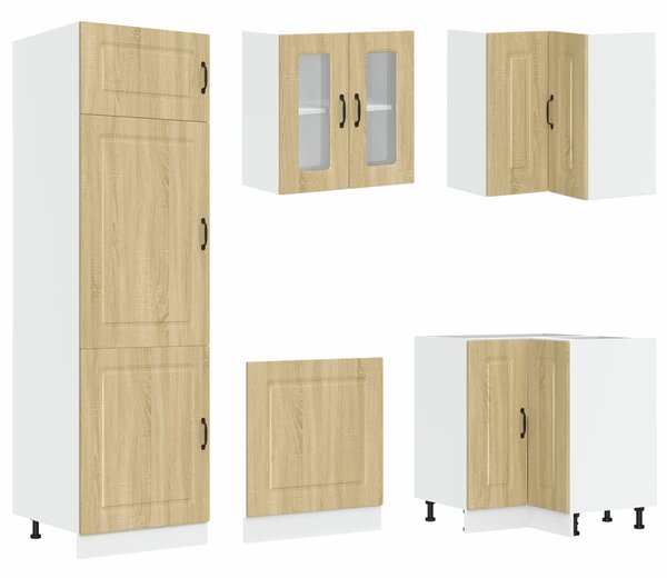 VidaXL Konyhaszekrény Kalmar 2 pcs Barna 80 x 46 x 81.5 cm Faanyag