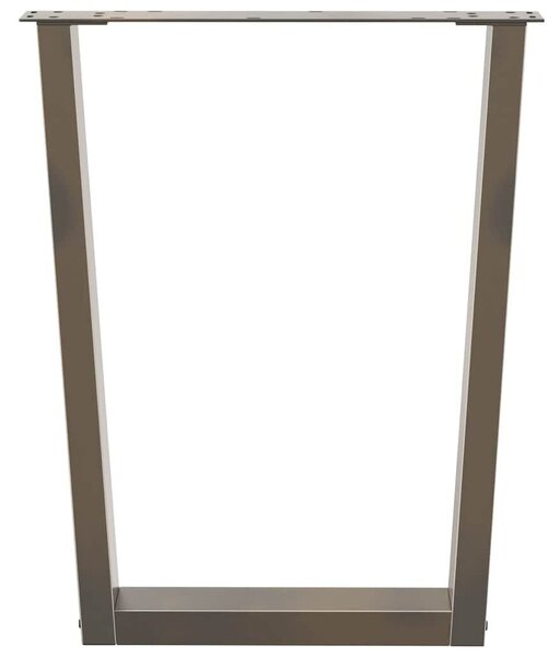 Dining Table Legs V-Shape 3 pcs natúr acél 70x(72-73,3)cm acél