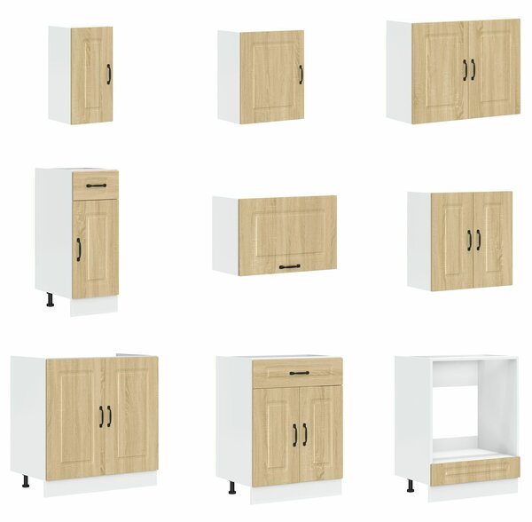VidaXL Konyhaszekrény Kalmar 2 pcs Barna 80 x 46 x 81.5 cm Faanyag
