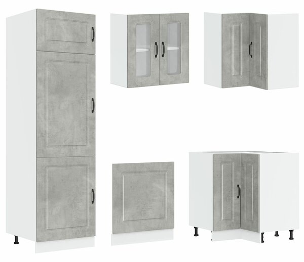 VidaXL Konyhaszekrény Kalmar 2 pcs Szürke 80 x 46 x 81.5 cm Faanyag