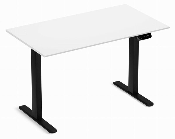 Profi elektromosan állítható magasságú íróasztal 120x80cm fehér | Dupla motor - Memória - USB - Nagy teherbírás | LVN System Control Pro