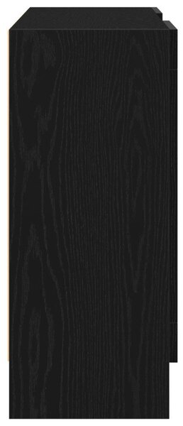 VidaXL Tálaló Fekete Tölgy 120x30,5x70 cm Mérnöki Fa