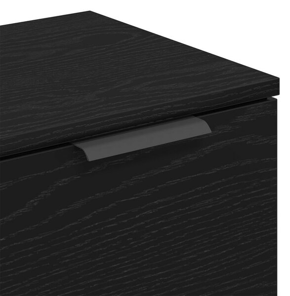 VidaXL Fekete Tölgy oldalszekrény 60x30x70 cm Műanyagból készült