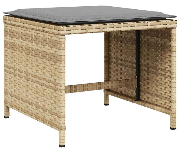VidaXL Polyrattan Kerti Étkezőgarnitúra - 15 részes - Bézs
