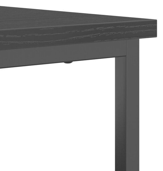 VidaXL Fekete tölgy oldalszekrény 100x35x80 cm Műszaki fa és Acél