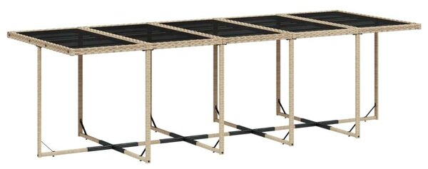 VidaXL Polyrattan Kerti Étkezőgarnitúra - 15 részes - Bézs