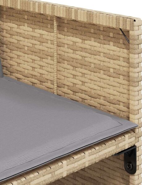 VidaXL Polyrattan Kerti Étkezőgarnitúra - 15 részes - Bézs
