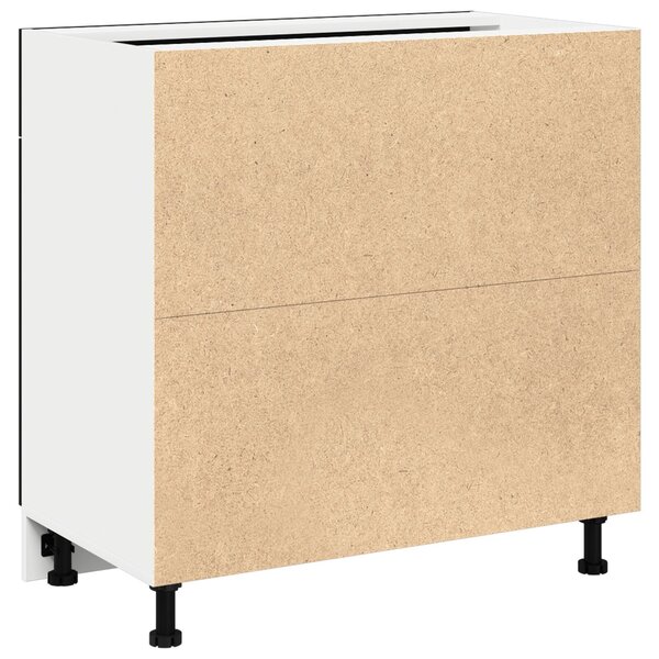 VidaXL Konyhai szekrény Fekete tölgy Szerelt fa 80 x 46 x 81.5 cm