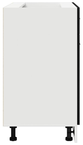 VidaXL Konyhai szekrény Fekete tölgy Szerelt fa 80 x 46 x 81.5 cm