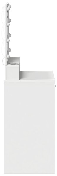 VidaXL Pipereasztal Fehér MDF 50 x 41 x 135 cm Tükör Pipereasztal