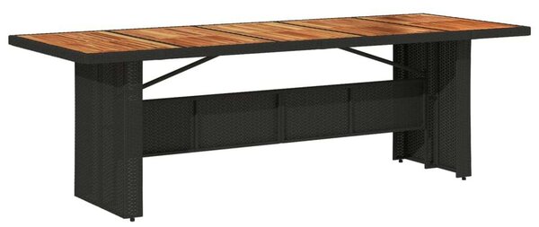 VidaXL Kerti Étkezőgarnitúra - 11 részes - Fekete Polyrattan