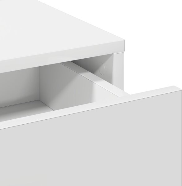VidaXL Pipereasztal Fehér MDF 50 x 41 x 135 cm Tükör Pipereasztal