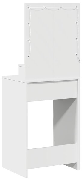 VidaXL Pipereasztal Fehér MDF 50 x 41 x 135 cm Tükör Pipereasztal