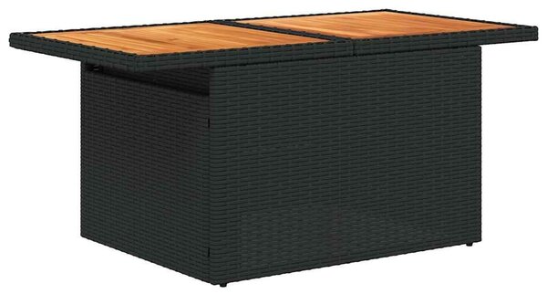 VidaXL Polyrattan Kerti Ülőgarnitúra - 6 részes - Fekete