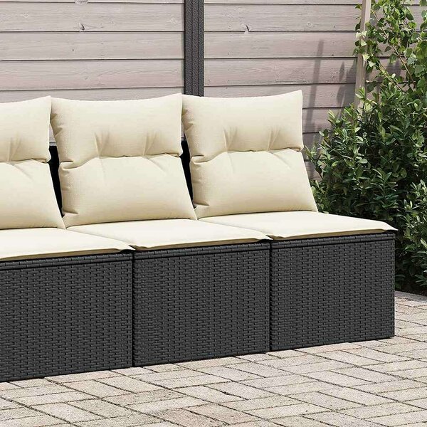 VidaXL Polyrattan Kerti Ülőgarnitúra - 4 részes - Fekete