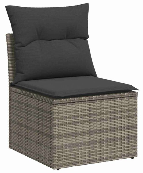 VidaXL Polyrattan Kerti Ülőgarnitúra - 6 részes, Szürke
