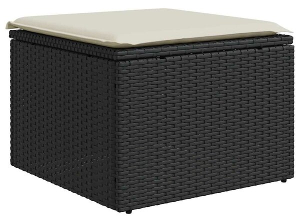 VidaXL Polyrattan Kerti Ülőgarnitúra - 6 részes - Fekete