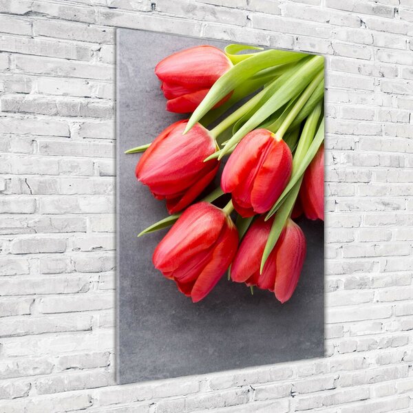 Akrilkép Piros tulipánok