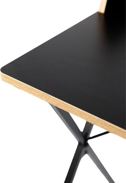 Állvány íróasztal Luna Black + szék Argo Gray