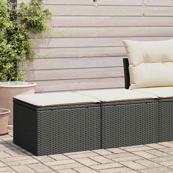 VidaXL Polyrattan Kerti Ülőgarnitúra - 2 részes - Fekete