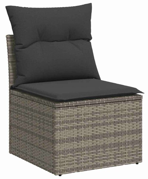 VidaXL Polyrattan Kerti Ülőgarnitúra - 7 részes, Szürke