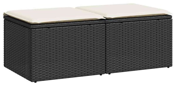 VidaXL Polyrattan Kerti Ülőgarnitúra - 2 részes - Fekete