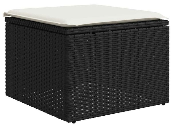 VidaXL Polyrattan Kerti Ülőgarnitúra - 2 részes - Fekete