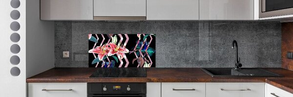 Konyhai falburkoló panel Trópusi liliom