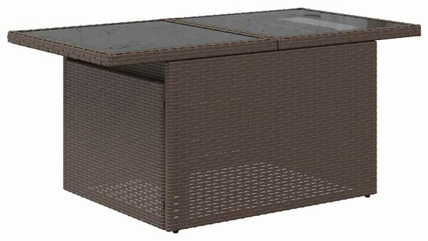 VidaXL 7 részes barna polyrattan kerti ülőgarnitúra párnákkal