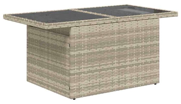 VidaXL Polyrattan Kerti Ülőgarnitúra - 9 részes - Világosszürke