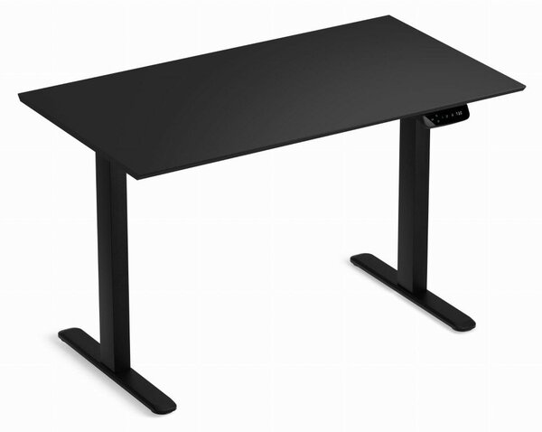 Profi elektromosan állítható magasságú íróasztal 120x67cm fekete | Dupla motor - Memória - USB - Nagy teherbírás | LVN System Control Pro