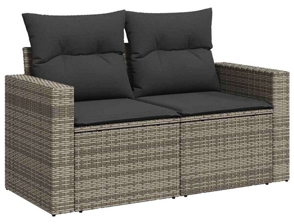 VidaXL Polyrattan Kerti Ülőgarnitúra - 7 részes - Szürke