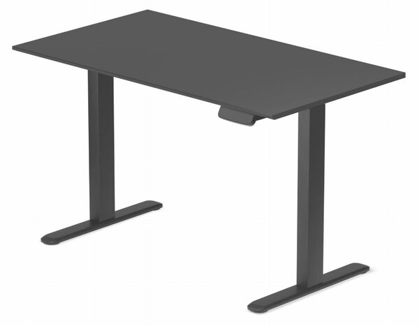 Profi elektromosan állítható magasságú íróasztal 120x80cm fekete | Dupla motor - Memória - USB - Nagy teherbírás | LVN System Control Pro