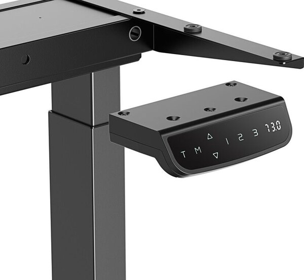 Profi elektromosan állítható magasságú íróasztal 120x80cm fekete | Dupla motor - Memória - USB - Nagy teherbírás | LVN System Control Pro