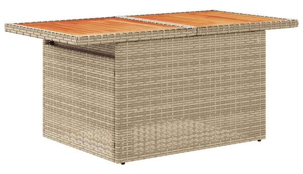 VidaXL Polyrattan Kerti Ülőgarnitúra - Akácfa - 7 részes